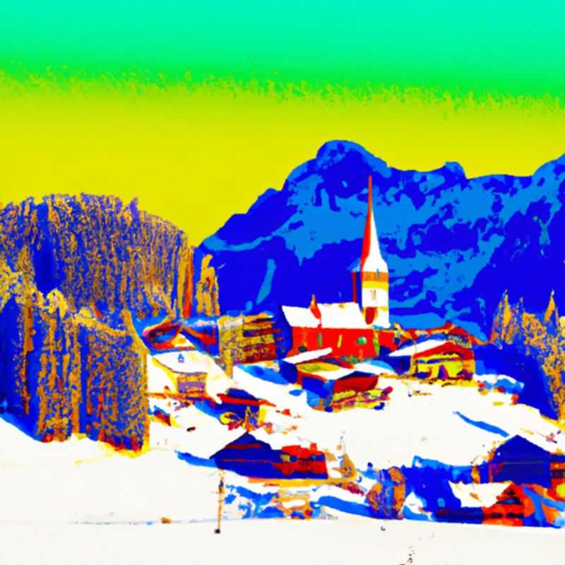 A couple embarking on an adventurous ski vacation in the picturesque village of Fulpmes, Austria, surrounded by snow-capped mountains and the thrill of skiing on perfectly groomed slopes during their two-week winter getaway.