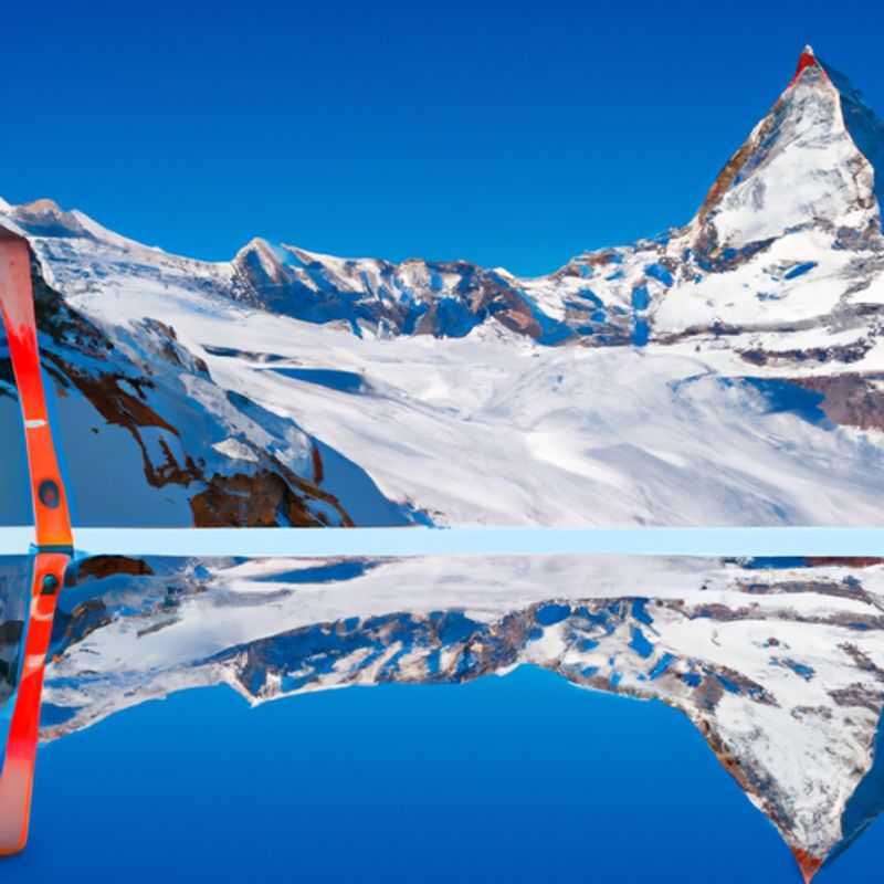 A solo traveler gliding across the pristine slopes of Zermatt, Switzerland, a winter wonderland nestled amidst majestic Alpine peaks, during their exhilarating 2-week ski vacation.
