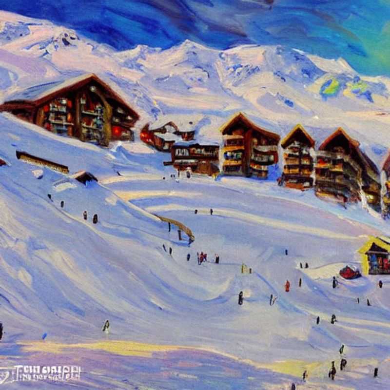 Le soleil printanier illumine les pistes de Val Thorens, offrant des vues imprenables sur les Alpes.
