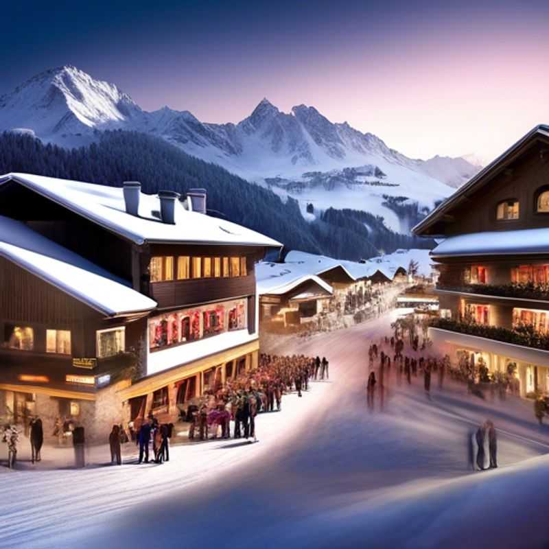 Visita el encantador pueblo de Lech y explora sus tiendas y restaurantes durante la temporada de esquí en Lech Zürs am Arlberg, Austria