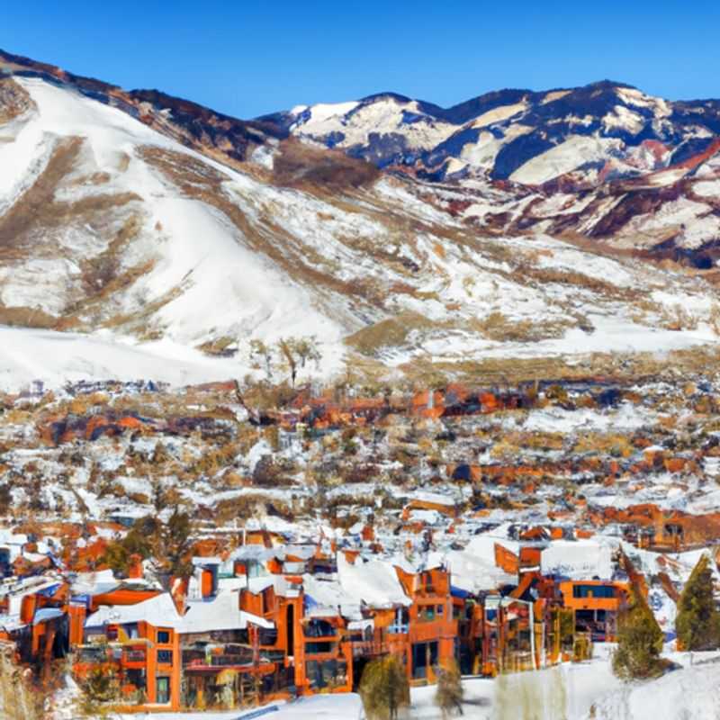 Cuatro esquiadores se deslizan por las laderas nevadas de Aspen Snowmass, EE. UU., disfrutando de una escapada de esquí de 3 días en el apogeo de la temporada de esquí.