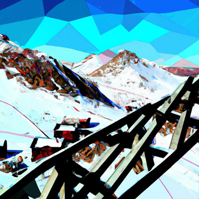 A couple experiencing the winter wonderland of Sölden, Austria, during their 2-week ski vacation. The majestic snow-capped mountains and pristine slopes provide a breathtaking backdrop for their skiing adventures.