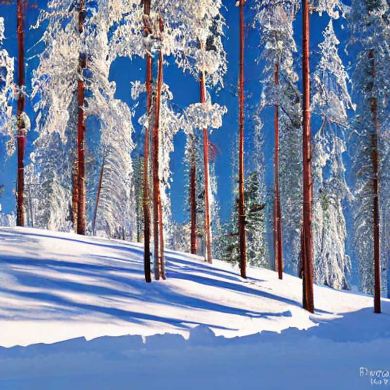 Ruka, Finlande, au printemps : paysages enneigés et activit�és de plein air.