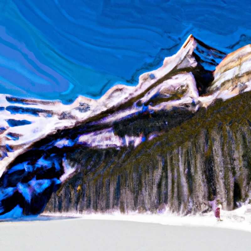 Six skiers bask in the breathtaking panorama of Banff-Lake Louise, Canada, a skier's paradise nestled amidst towering peaks and pristine lakes, during their exhilarating 4-day ski vacation.