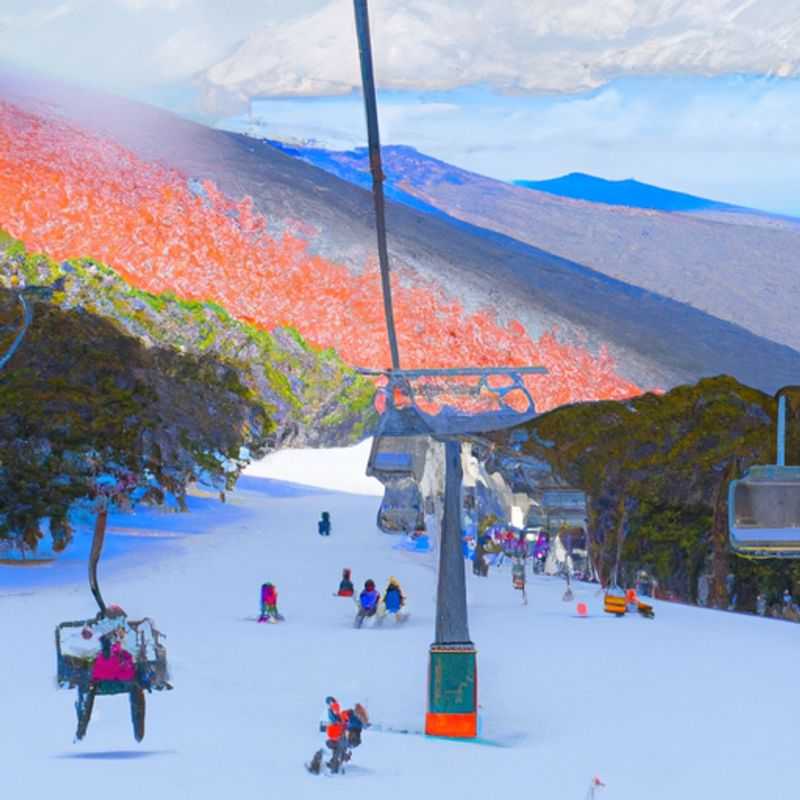 Abom Express Chairlift: Glide Through Snowy Slopes at Mt. Buller