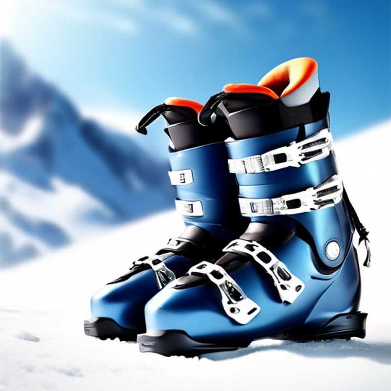 A pair of brand new ski boots ready for the slopes.