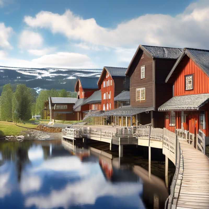 A family with children joyfully skiing down the picturesque slopes of Lillehammer, Norway, surrounded by stunning winter landscapes during their 24-hour ski vacation.