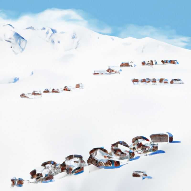 Una pareja desciende por las laderas vírgenes de Val Thorens, Francia, en un viaje de esquí de 3 semanas durante la temporada alta. El imponente paisaje alpino, bañado por la luz del sol, ofrece un telón de fondo impresionante para su aventura de esquí.