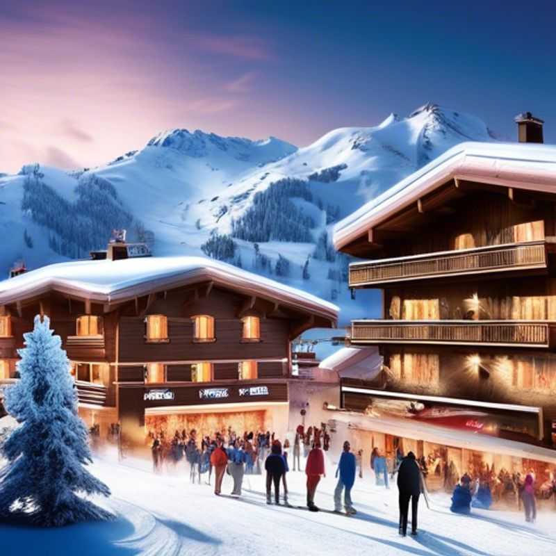 Explora los encantadores pueblos de montaña en La Plagne, Francia durante la temporada de esquí