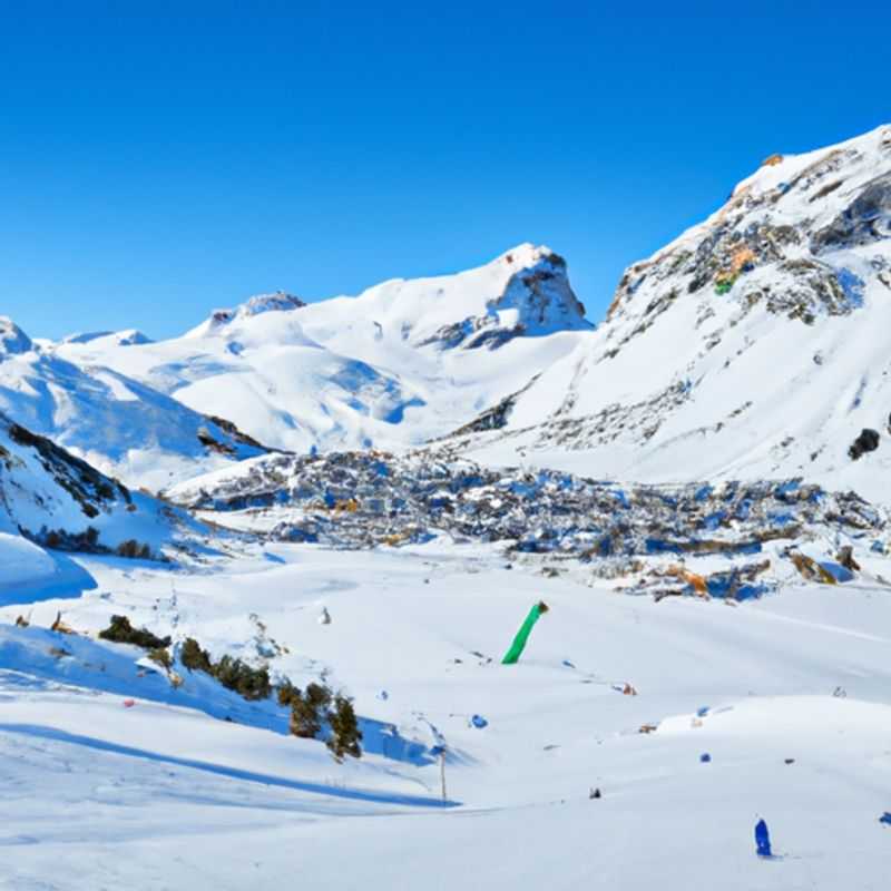 A lone skier glides down a pristine slope amidst the breathtaking alpine panorama of Lech Zürs am Arlberg, Austria, embarking on a weeklong solo skiing adventure during the height of the ski season.