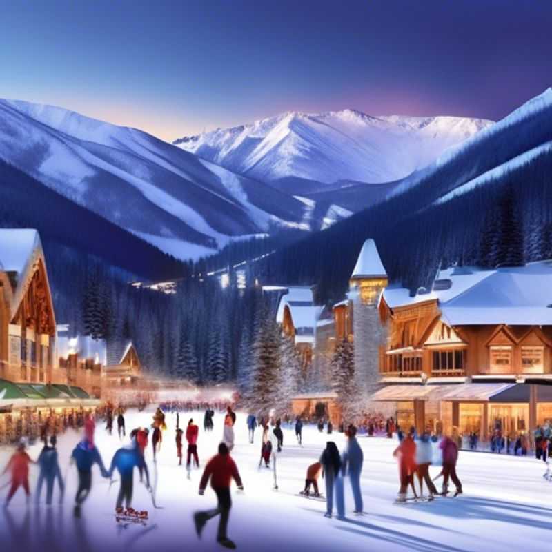 Explora el encantador pueblo de Vail con sus tiendas y restaurantes de lujo durante la temporada de esquí