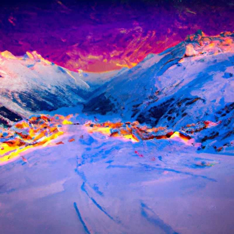 A lone skier glides effortlessly down the pristine slopes of Andermatt, Switzerland, surrounded by breathtaking Alpine scenery. The skier's journey embodies the thrill and exhilaration of a 5-day solo skiing adventure during the height of the ski season.