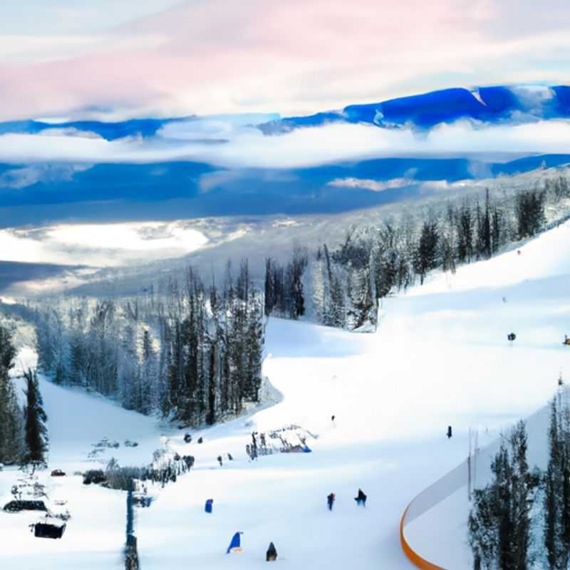 Una pareja experimenta la euforia del esquí en las laderas vírgenes de Big White Ski Resort en Canadá, sumergiéndose en la emoción invernal durante su escapada de una semana en la temporada alta del esquí.