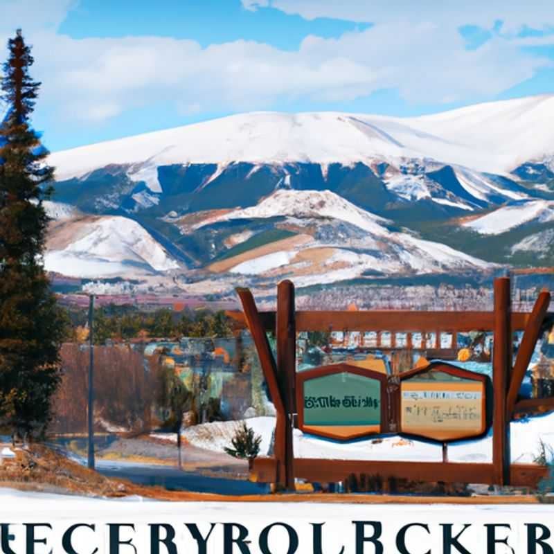 Six friends adorned in ski gear, their faces flushed with excitement, pause for a photo against the backdrop of Breckenridge's majestic snow-capped peaks, embarking on a 24-hour ski adventure in this enchanting winter wonderland.