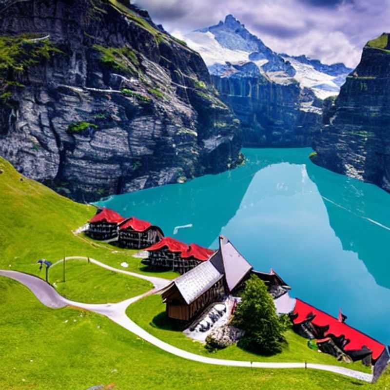 Engelberg au printemps: Vue imprenable sur les montagnes enneigées et les pistes de ski (ou la nature verdoyante si l'image le montre).