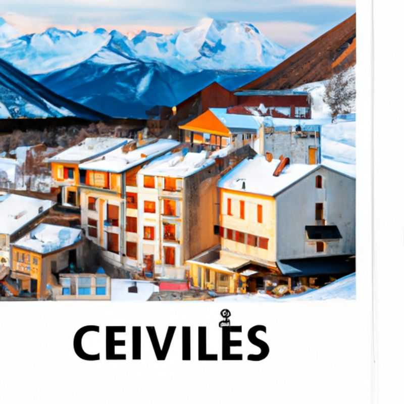 Four friends embracing the exhilaration of skiing down the pristine slopes of Serre Chevalier, France, during their two-week ski vacation, surrounded by breathtaking mountain scenery and the thrill of the winter season.