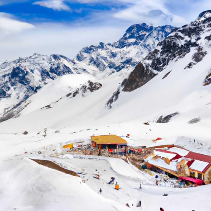 Un skieur solitaire dévale les pentes enneigées de Portillo, au Chili, profitant de la poudreuse immaculée et des vues imprenables sur les Andes lors de son escapade de ski de 5 jours pendant la saison de ski.