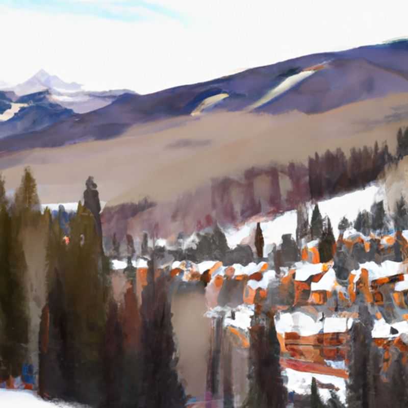 Un solitario viajero disfrutando de las impresionantes vistas de las pistas nevadas del Vail Mountain Resort, en Estados Unidos, durante su escapada de 3 días en temporada de esquí, como El Viajero Romántico.
