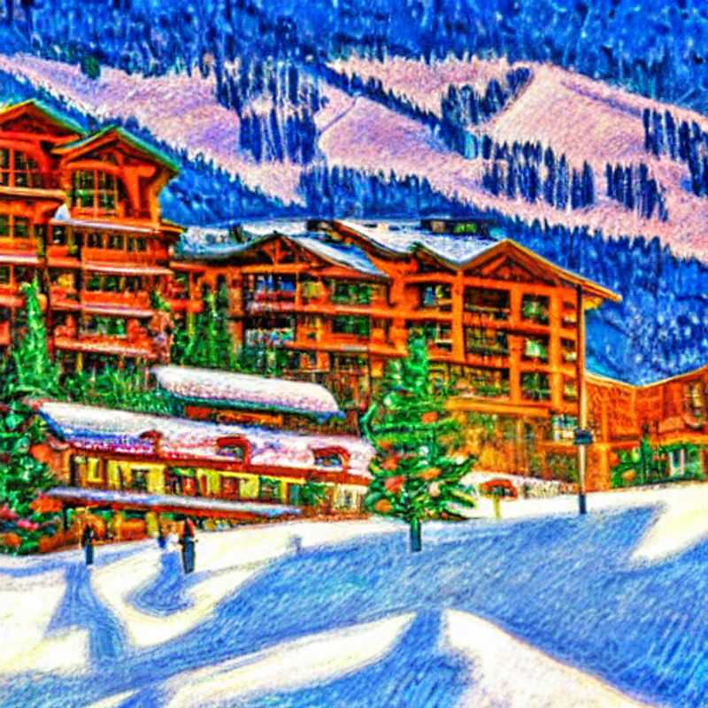 Here are a few options for alt text in Spanish for an image of Vail Mountain Resort during Spring Break, each with a slightly different emphasis: