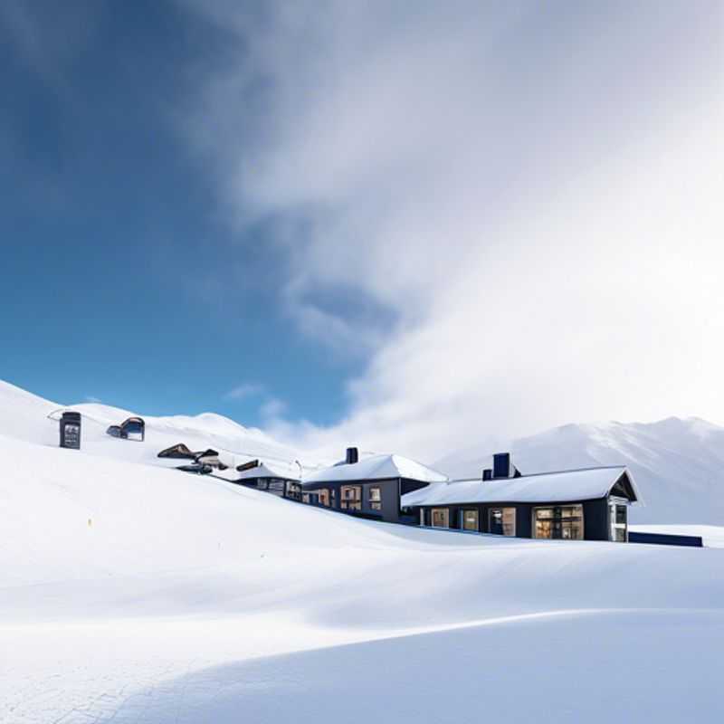 La station de ski de Cardrona en Nouvelle-Zélande, enneigée et majestueuse.