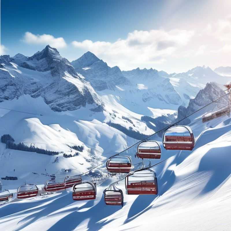 Familia disfrutando de unas vacaciones de esquí en Engelberg, Suiza, rodeada de majestuosas montañas cubiertas de nieve, mientras los niños se divierten en la temporada de esquí durante su escapada de 3 días como viajeros de bienestar.