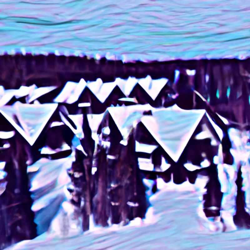 A lone skier glides effortlessly down a pristine slope against the backdrop of Ruka's breathtaking winter wonderland, seeking adventure and tranquility on a 4&#45;day solo skiing expedition.