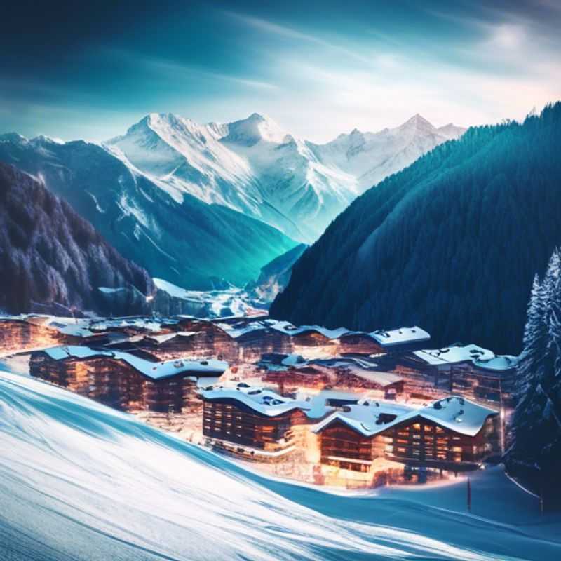 Six amis profitant d'une journée de ski ensoleillée à Mayrhofen, en Autriche, pendant leurs vacances de trois jours, entourés de paysages enneigés et de montagnes majestueuses.