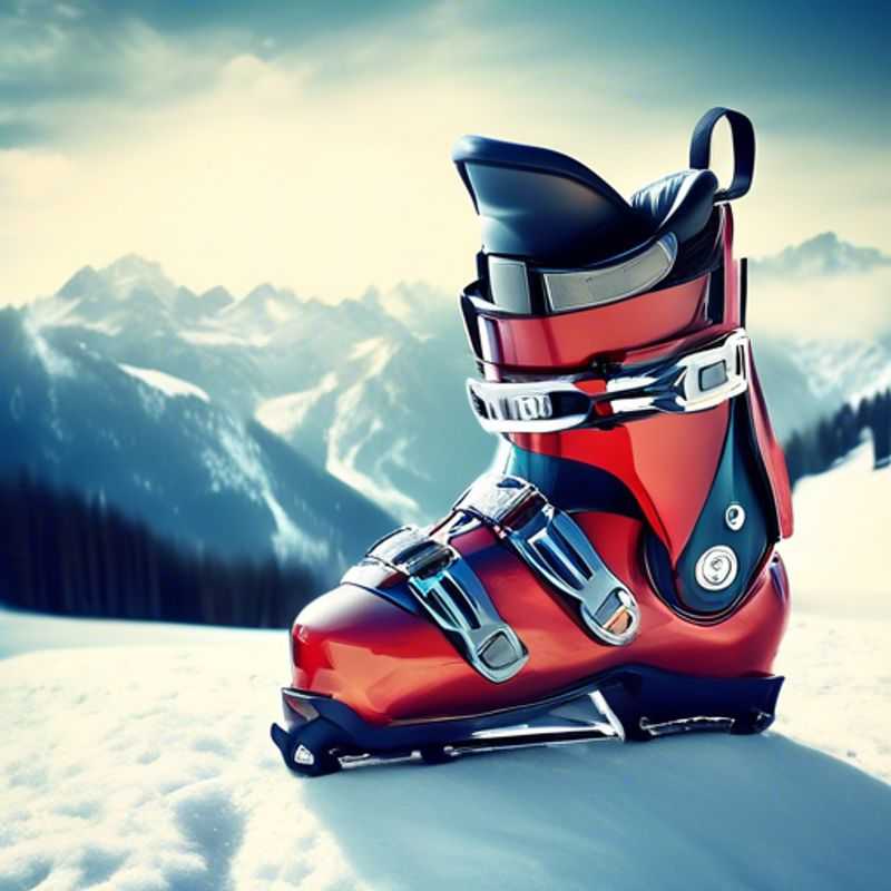 A pair of brand new ski boots ready for the slopes.