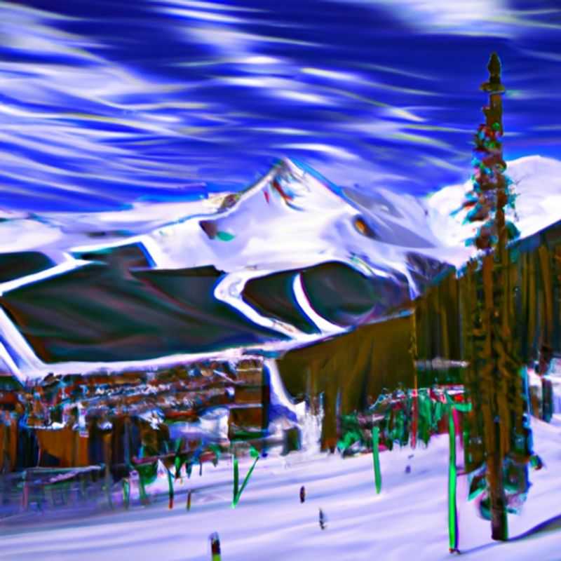 A lone skier glides down the pristine slopes of Copper Mountain, USA, surrounded by breathtaking snow-capped peaks, on a thrilling 3-day ski vacation during peak season.