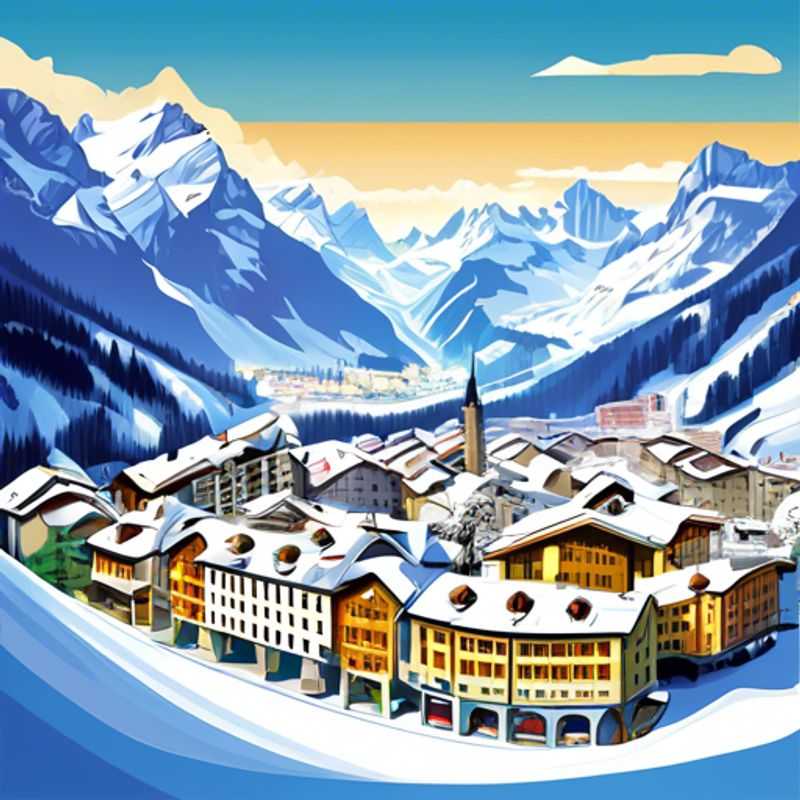 Familia disfrutando de unas vacaciones de esquí en Engelberg, Suiza, rodeada de majestuosas montañas cubiertas de nieve, mientras los niños se divierten en la temporada de esquí durante su escapada de 3 días como viajeros de bienestar.