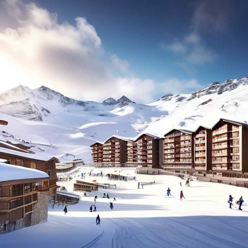 Esquía en las pistas de clase mundial de Val Thorens, Francia durante la temporada de esquí