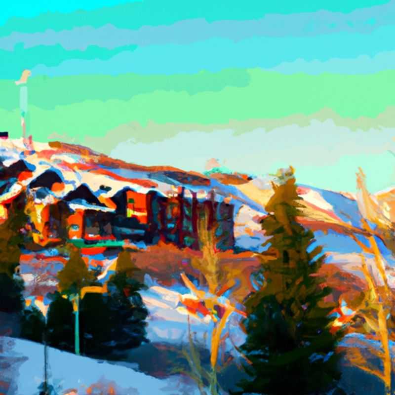 Сольный путешественник спускается по склонам горнолыжного курорта Park City в США, наслаждаясь захватывающими дух видами на заснеженные вершины и нетронутые леса во время своего 24-часового лыжного отпуска в разгар сезона.