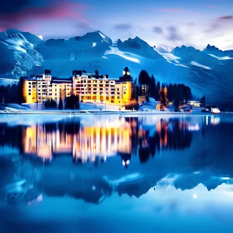 Here are a few options for alt text in Portuguese for an image of St. Moritz, Switzerland, for an article about the best time to visit: