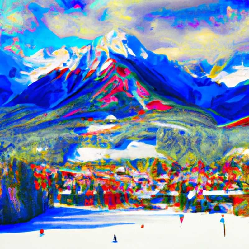 Un skieur solitaire dévalant les pentes enneigées de la station de ski Fernie Alpine Resort, au Canada, lors de ses vacances de ski de trois semaines en pleine saison.
