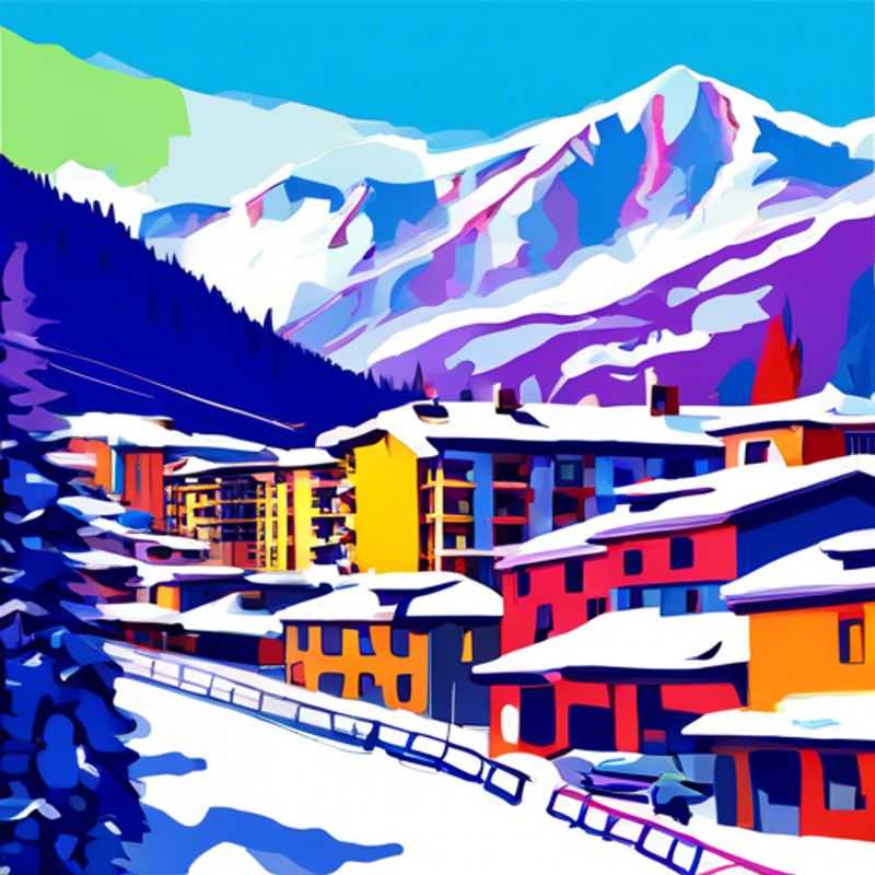 Família com crianças se divertindo nas pistas de esqui em Sestriere, Itália, durante suas férias de duas semanas na temporada de esqui, com um foco em turismo ecológico.
