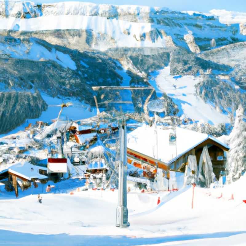 Excursión a la montaña Les Diablerets en Villars&#45;sur&#45;Ollon&#44; Suiza durante la temporada de esquí