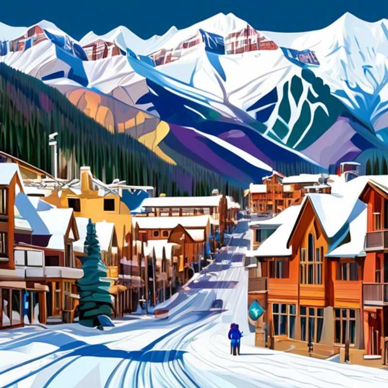 Telluride, Colorado, sous un ciel d'hiver immaculé.