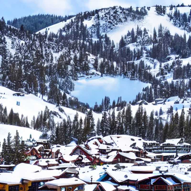Squaw Valley, Californie, au printemps : des paysages enneigés et ensoleillés idéals pour un séjour de printemps.