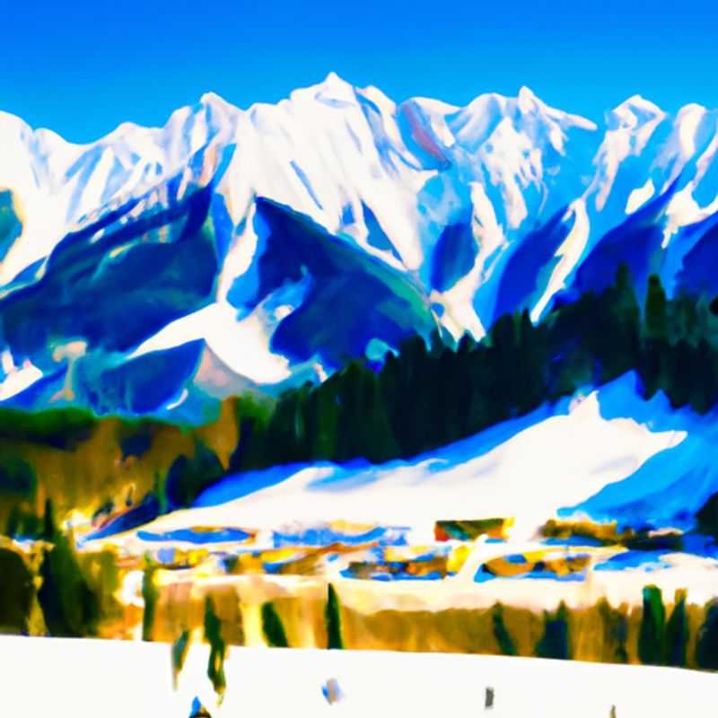 Quatre personnes profitant de leurs vacances de ski en dévalant les pentes enneigées de la station de ski Fernie Alpine Resort, au Canada, lors de leur escapade d'une semaine pendant la saison de ski.