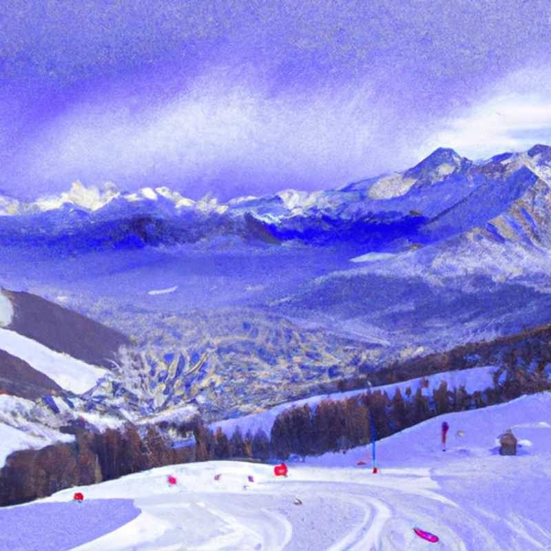 A solo traveler gliding effortlessly down the pristine slopes of Sestriere, Italy, surrounded by breathtaking alpine scenery, during their invigorating 5-day ski vacation.