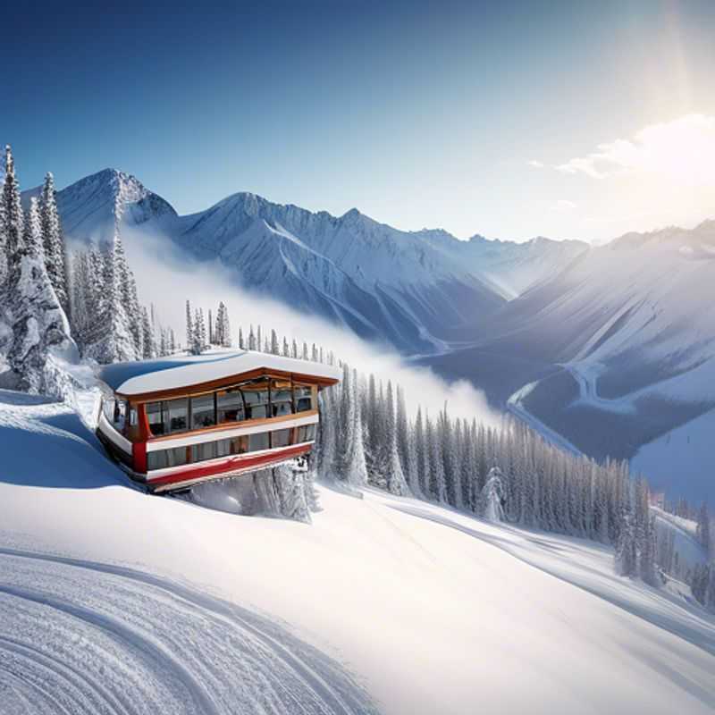 Seis personas disfrutando de una emocionante aventura de esquí en Kicking Horse, Canadá, durante sus vacaciones de 3 días en temporada de esquí, en un viaje de bienestar y diversión.