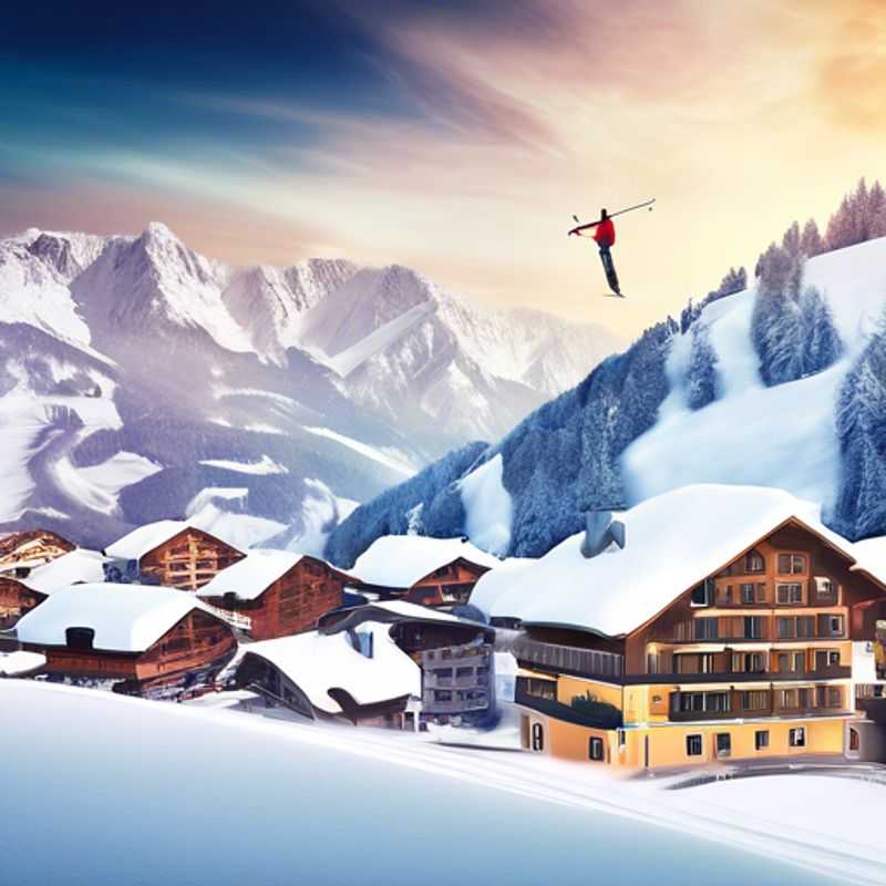 Viajero en solitario disfrutando de un paisaje nevado en Fulpmes, Austria, mientras se relaja y se rejuvenece en su vacaciones de esquí de dos semanas durante la temporada de esquí.