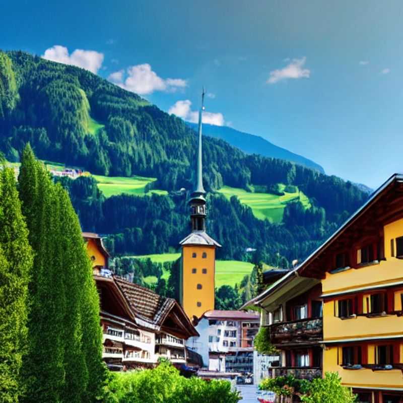 Kitzbühel au printemps : un paysage alpin enchanteur avec des chalets pittoresques et des montagnes verdoyantes, idéal pour les vacances de printemps.