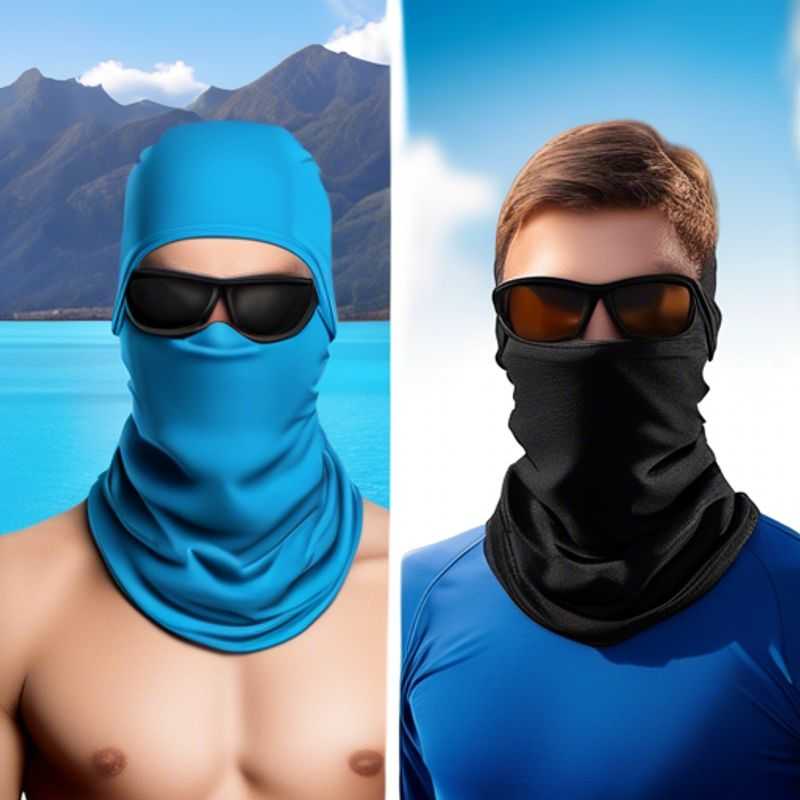A close-up of a neck gaiter or balaclava, showcasing its versatility and potential uses.