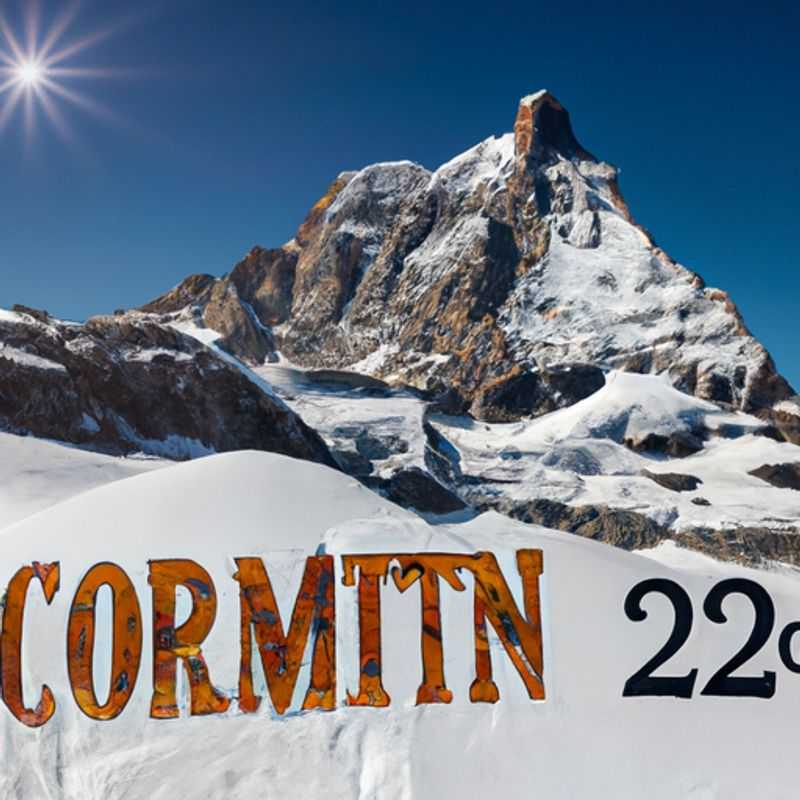 Four skiers glide down the pristine slopes of Cervinia, Italy, surrounded by the majestic peaks of the Matterhorn and Monte Rosa, during their weeklong ski vacation in the heart of the Italian Alps.