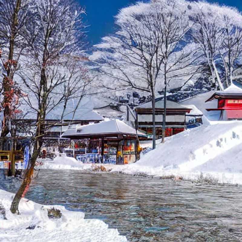 Esquíadores disfrutando de la primavera en Niseko United, Japón.