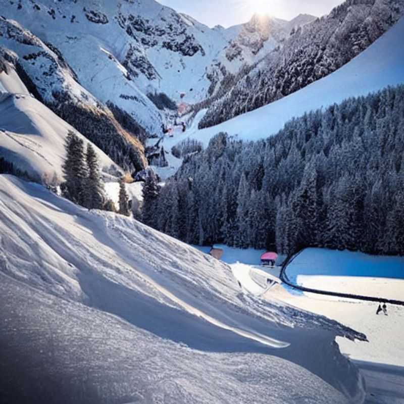 Here are a few options for alt text in Spanish for an image of Mayrhofen, Austria in an article about whether it's good for spring break, each with a slightly different emphasis: