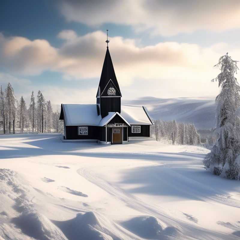 Un voyageur solitaire profitant des paysages enneigés de Trysil, en Norvège, pendant ses vacances de ski de trois semaines, explorant la culture locale et les pistes de ski pendant la saison hivernale.