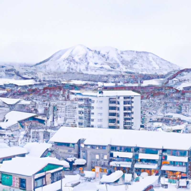 Compras en Kutchan Town en Niseko United, Japón durante la temporada de esquí